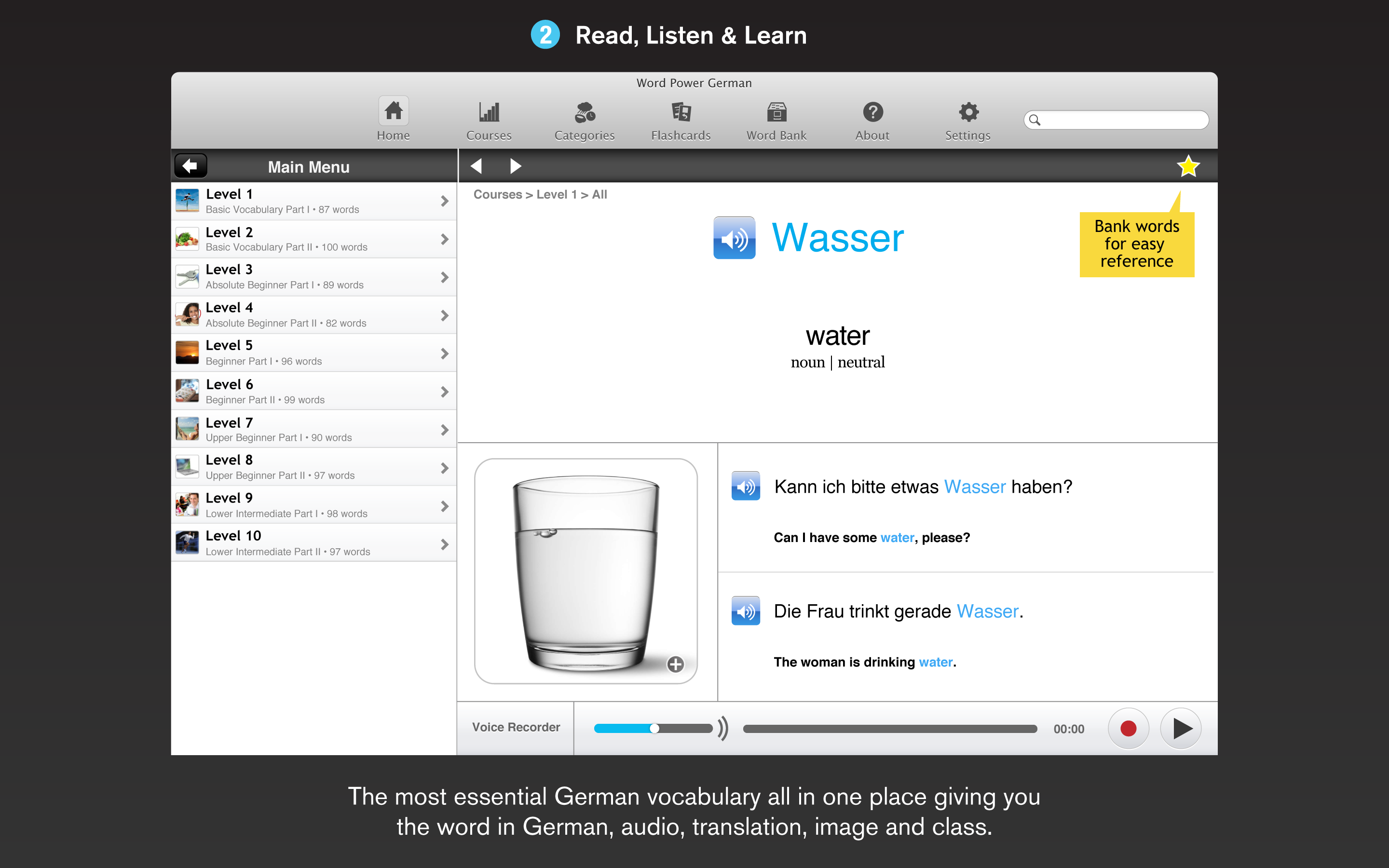 Screenshot 2 - Learn German - Gengo WordPower 